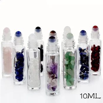 10 ml Steklo, Kristal, Kamen, Eterična Olja in Masaža Steklenice Prazne Povratne Roll Na Parfum / Aromaterapija Kamna