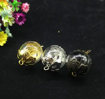 10sets 16mmwith 2 drobne Luknjo na kristalno kroglo, Votlega Stekla , ročno pihano, ogrlico, obesek, očarljivo ročno izdelan nakit terarij