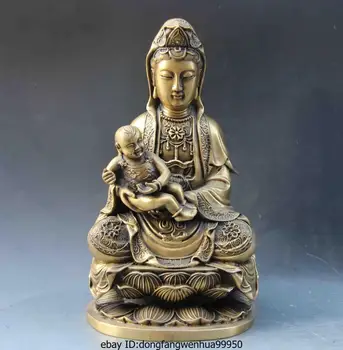 12 Budizem Medenina, Baker Pošlji Deček Guan Kwan Yin-yin Boddhisattva Boginja Buda