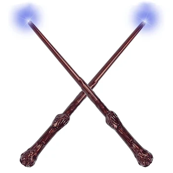 2 Kos Light Up Magic Čarovnik Wands Zvok, ki Osvetljuje Igrača Palico za Otroci, Dekleta, Fantje, Kostum Stranka Cosplay Opremo