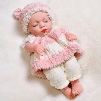 30 CM Prerojeni Zaprite Odprte Oči Smeška Silicona Vinil S Krpo Telo Končal Baby Doll Silikona Za Otroke Dekle Darilo
