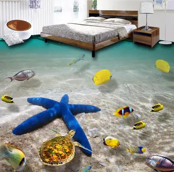 3d tla Ocean World ozadje samolepilni 3d ozadje, dnevna soba 3d talne ploščice sodobne ozadje