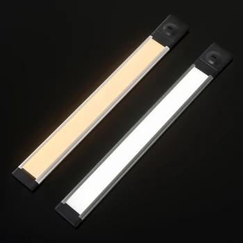 3pcs Prenosni LED Strokovni Razsvetljave Senzor Gibanja Pod Kabinet LED Omaro Lahka Kuhinja Svetlobo, Visoko Svetlost Plug Svetlobe