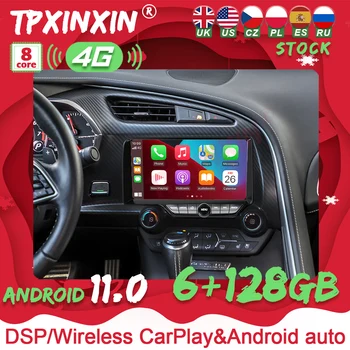 6+128G Android 11 Za Chevrolet Corvette C7 2013 2014 2015-2020 Avto Radio Samodejno Stereo GPS Navigacija Multimedia Player Vodja Enote