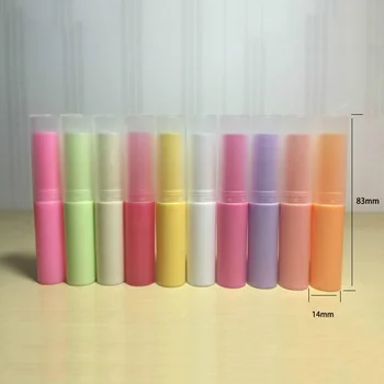Balzam za ustnice 4g embalaža ročno šminka plastično cevko pisane lip gloss posodo Brezplačna Dostava