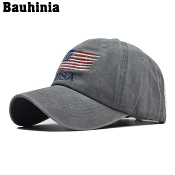 Bauhinia Moških Vezenine Baseball Skp Moda Letnik Pismo Moški Oče klobuk vrnitev žoge Kape Kosti
