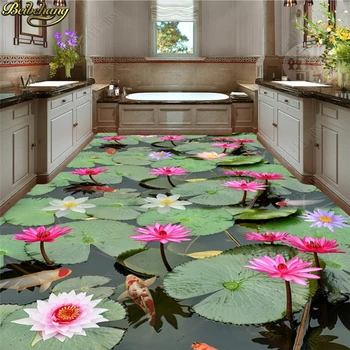 beibehang po Meri foto tapete, talne slika, lepa lotus lotus listov, 3d tla barvanje sten papirjev doma dekor