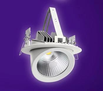 Brezplačna Dostava 20 W COB Nastavljiva LED Downlight Vgradni gimbal Navzdol lučka za Komercialne Supermarket Stropne Svetilke AC85-265V