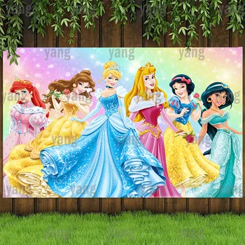 Disney Belle Pravljična Princesa Ozadje Deklica Rojstni Dekoracijo Dobave Čarobno Sanjsko Rojstni Dan Fotografija Ozadje