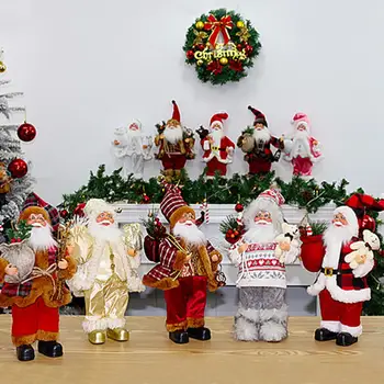 Elegantna Santa Dekoracijo Anti-spadajo Božični Okraski Realistično Obliko Kontrast Barv Božič Santa Ornament, Dekoriranje