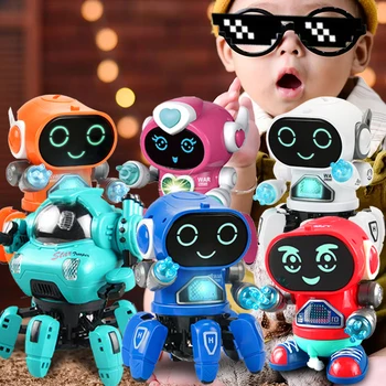 Glasba Luči Sprehod Ples Robot Igrače za Otroke, Otroci Fant Dekle Baby Toddler Zgodnje Izobraževanje Električni Lutke Pet od 2 Do 4 Let
