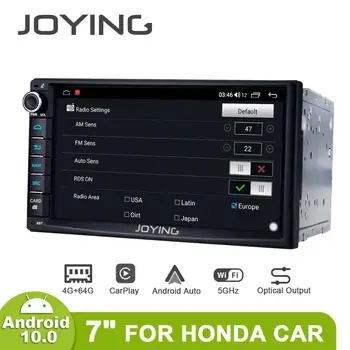 Joying 7 Palčni Centralne Multimidia Dvojno 2 din Autoradio Android 10 Avto Radio Stereo Za Honda Univerzalno Vodja Enote Carplay 4G OBD