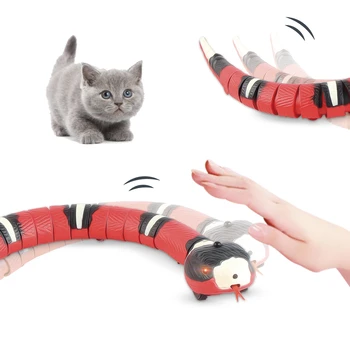 Kača Mačka Igrače Pametne Zaznavanje Električnih Interaktivne Igrače Za Mačke USB Polnjenje Mačka Dodatki Za Hišne Pse Igra Igrače