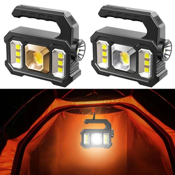 LED+COB Solar Powered Luči USB Polnjenje Nepremočljiva Prenosni Iskalnim 3 Načini 300LM 1200mAh Reševalne Opreme