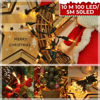 LED Luči Niz Za Božično Dekoracijo 8 Načini Preklop na baterijsko Doma Notranjo Dekor Nepremočljiva Praznik Svetlobe