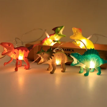 LED Niz Luči z 10 Svetlo Dinozavri Baterijski pogon LED Razsvetljave v Zaprtih prostorih za Otroke Otrok Darilo Super Zabavno Dino Luči