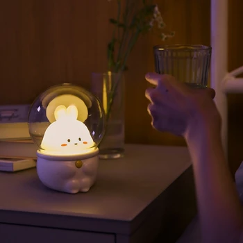 LED Nočna Lučka Polnjenja s kablom USB Pisane Ozračje namizne Svetilke Za Kabinet, Spalnica Postelji Hranjenje, Spanje Razsvetljavo