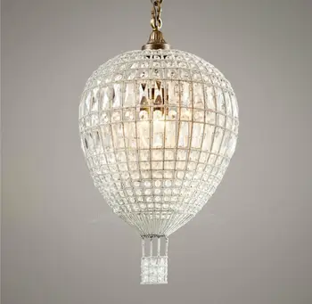 Mala K9 Kristalno Mini Obesek Svetlobe Edinstven Design Luksuzni Balon Lučka Za Poročno Dekoracijo Pribor Za Svetilke E27 1 Svetlobe D21 H48Cm