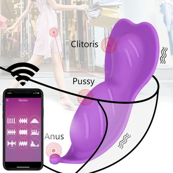 Mobilna APLIKACIJA Remote Control Vibracijske Hlačke Sex Igrače za Nekaj Metulj Nosljivi Dildo, Vibrator za Ženske Bluetooth Vibrator