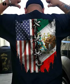 Novi Ameriški Mehiško Zastavo Mehika Patriotske Moških Black T-Shirt Novega Učitelja Majica Cotton Tee Xs-5Xl Ulične Tshirt Novo Priljubljeno