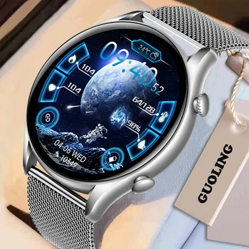 Novo 360*360 HD Smart watch Bluetooth Klice Pametno Gledati Moški Ženske Šport Fitnes Zapestnica po Meri Watch Face Spanja Srčni utrip