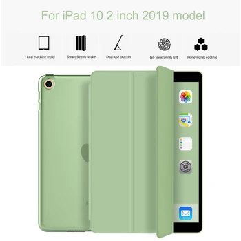 Ohišje za iPad 10.2-inch 2019 7. Gen Auto Sleep Lahki Stojalo Trifold Smart Primeru za novi iPad 10.2-inch + Screen protector