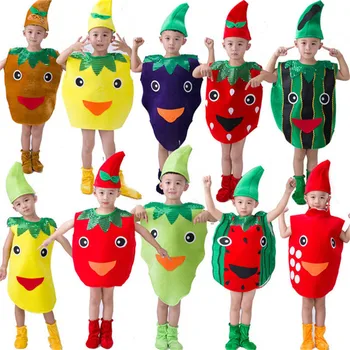 Otroci Banana Rastlinskih Kostum Sadje Družino Onesie Cosplay Halloween Party Dan Otrok Risanka Sadja, Zelenjave Kostum 100-160