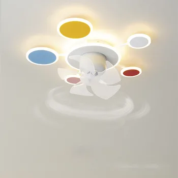 Otroška soba spalnica lahka, preprosta sodoben 2022 nove LED stropni Ventilator lučka tresenje glave ventilator z daljinskim upravljalnikom
