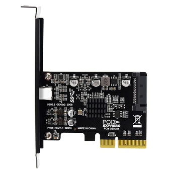 PCIE, da Tip C USB3.2 Širitev Kartico PCI Express X4, da Typec Gen2X2 20Gbps Drive Brezplačno vmesniško Kartico za RAČUNALNIK Desktop