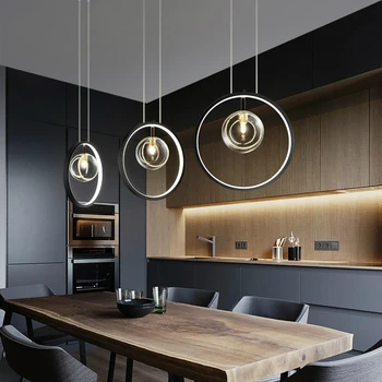 Postmoderni LED lestenec razsvetljavo Nordijska dnevna soba ozadju dekoracijo sten preprosto, kuhinjo, jedilnico Nakajima lestenec