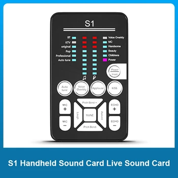 S1 Ročni Zvočne Kartice V Živo Zvočno Kartico Podporo Uho Vrne Funkcija Bluetooth Spremljava Univerzalno Telefon, Računalnik