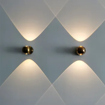 Sodobne Ustvarjalne Osebnosti Stopnišče Spalnica Postelji Vrtljiv LED Projekcija Stenske Svetilke Preprost Dnevni Sobi Crystal Stenska Luč