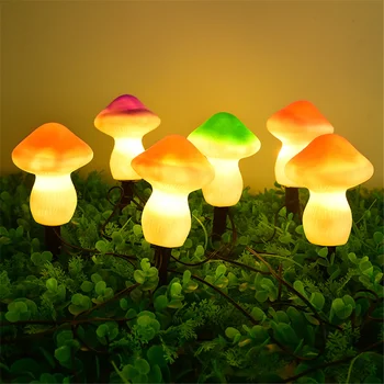 Sončne Niz Luči Prostem Vrt Srčkan Oblikovan Mushroom Fairy Luči 2 Načini za Dvorišču, Terasi, Gazebo Vrtno zabavo za Rojstni dan Dekor