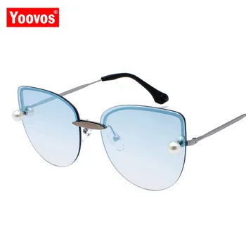 Yoovos 2021 Modno Razkošje Sončna Očala Ženske Blagovne Znamke Oblikovalec Rimless Vintage Sončna Očala Visoke Kakovosti Gafas De Sol Mujer Nakupovanje