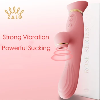 ZALO Rose Sesanju Vibracije Vibrator za Ženske Dvojno Glavo Massager Ženski G-spot Vibrator Ženska Masturbacija Spola Igrače, Izdelki