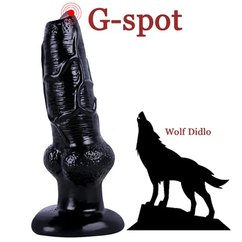 Živali Dildo Pes Penis Priseska Adult Sex Igrače Za Ženske Ženski Masturbator Realističen Dildo Vagina Analni Čep Za Moške Gej