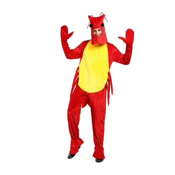 živali onesies za odrasle Halloween kostum za Odrasle Rdeče Jastog pustni Kostum stranka, cosplay jumpsuit